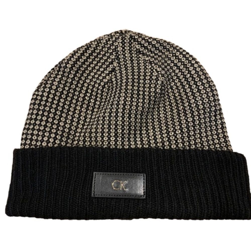Calvin Klein Black & Cream Stocking‎ Cap